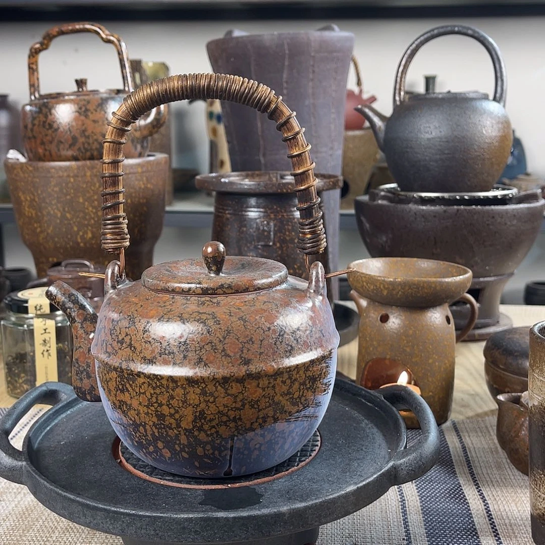 壶紫砂粗陶实用茶壶