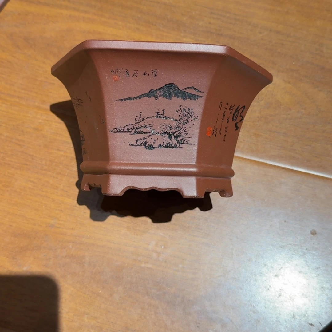 哈***o紫砂花盆原矿紫泥