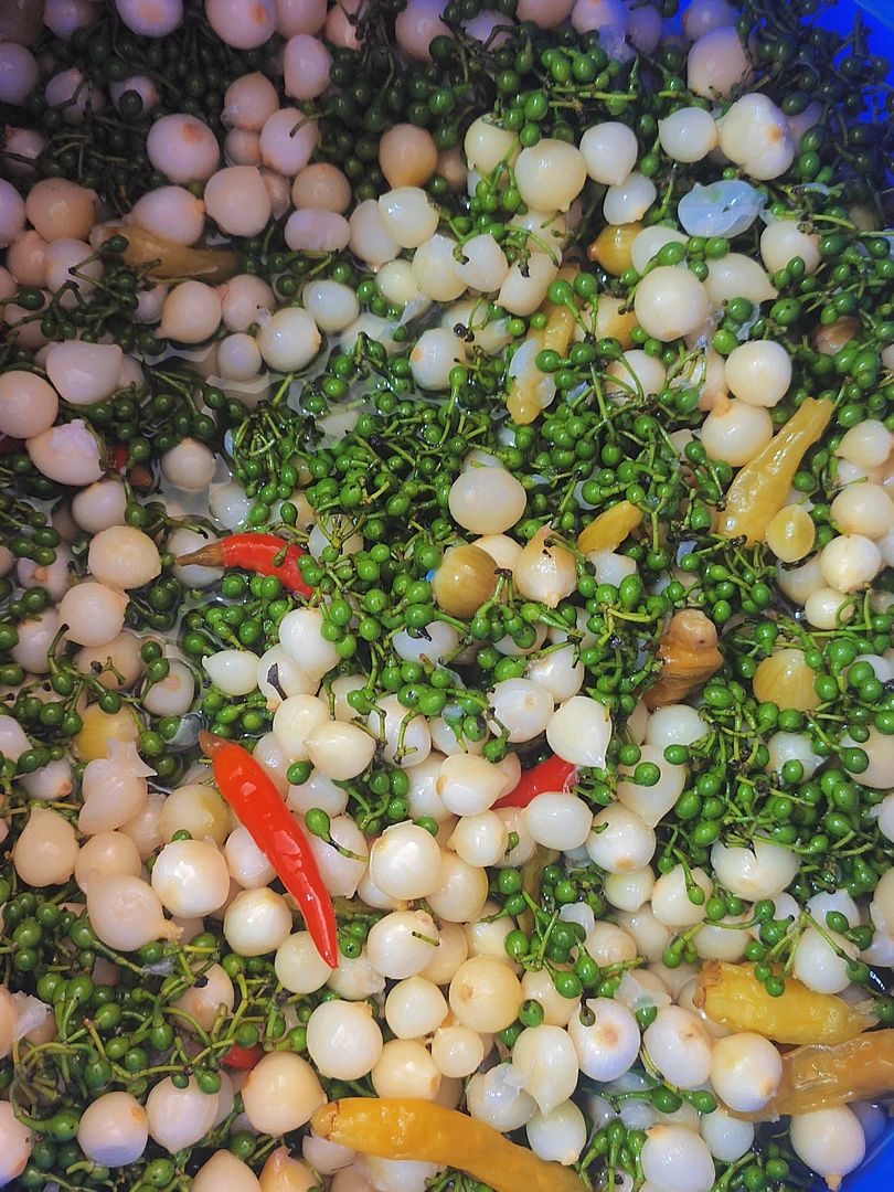 镇雄玲姐姐家木姜子泡小蒜