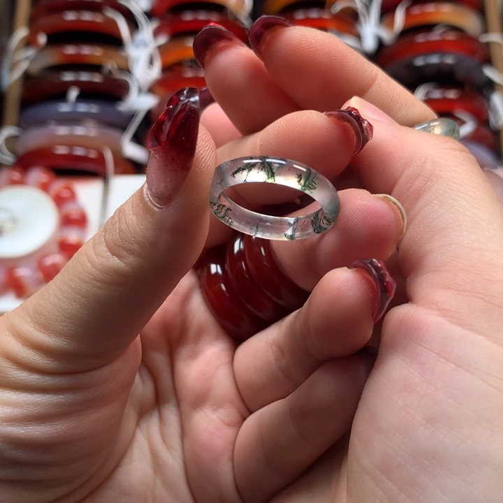 玛瑙/玉髓戒指未镶嵌H*