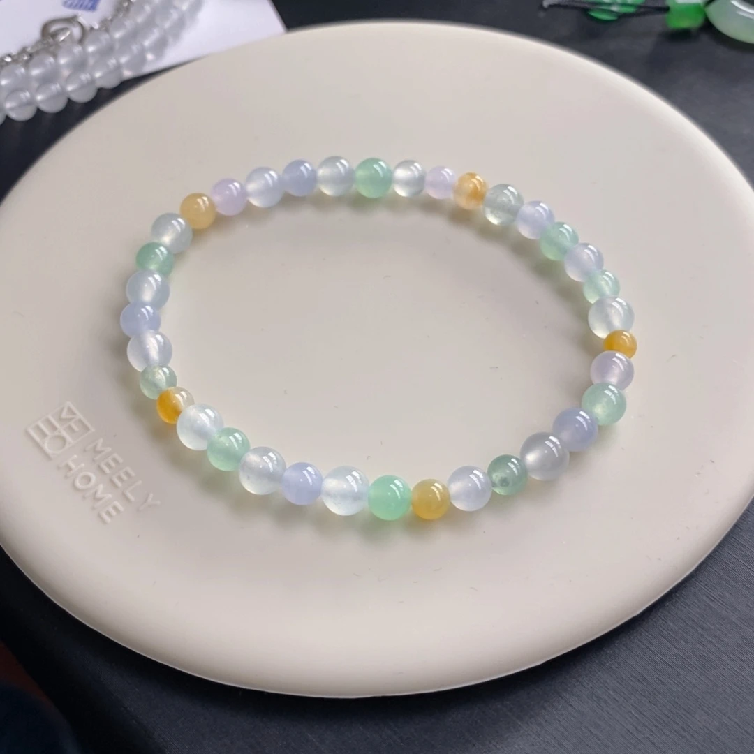 翡翠未镶嵌手链卡4.5-5.5