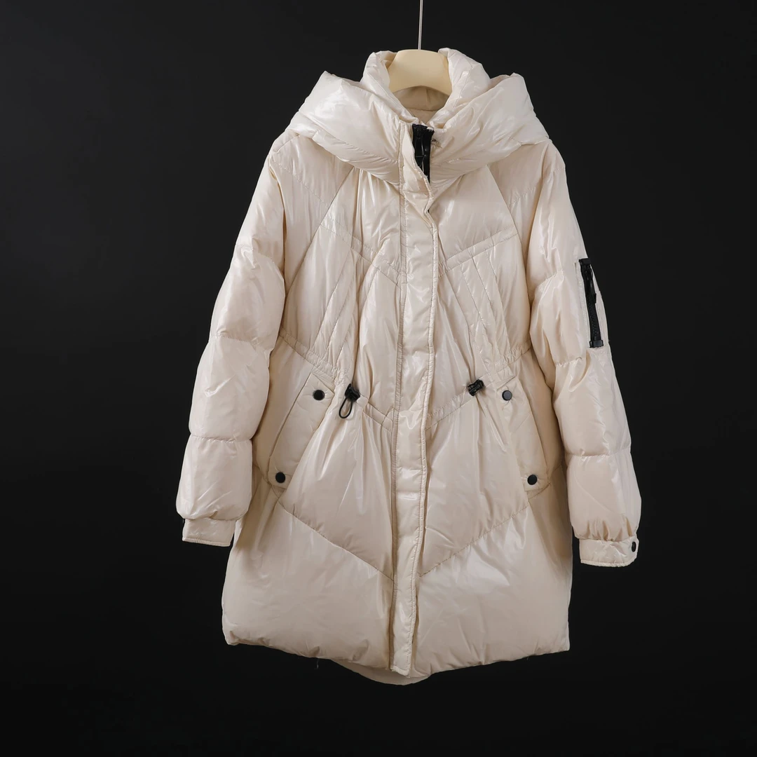 朗系列-K11Y-53611 休闲时尚设计感羽绒服女冬季收腰显瘦中长款