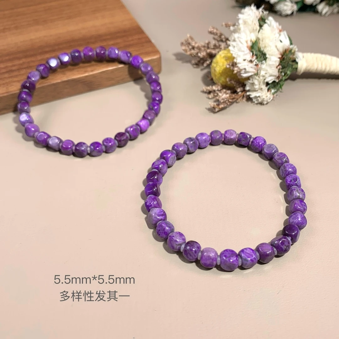 潮生石丨舒俱来六方珠素手串5.5mm*5.5mm/多样性发其一/C01899