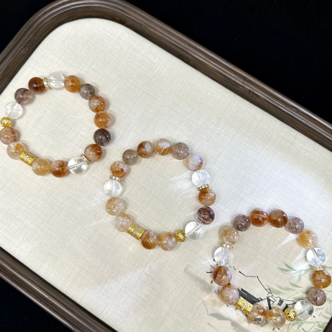 8262 黑金超/黄塔晶/白水晶手串/手链（多样性发一条)