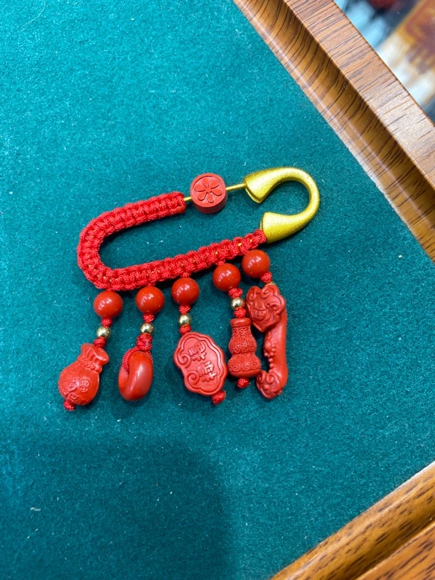 含辰砂工艺品高含量真朱砂水飞红砂压惊针胸针