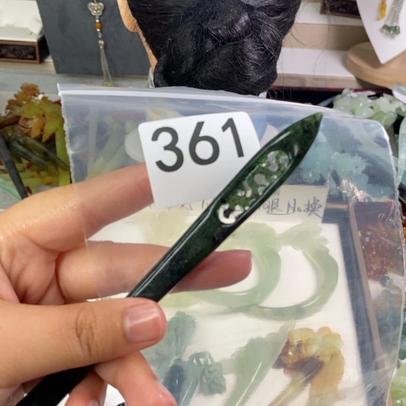 【闪购商品】岫玉发饰未镶嵌京****下