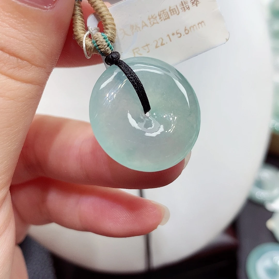 颈饰未镶嵌翡翠编号82，22.1/5.6