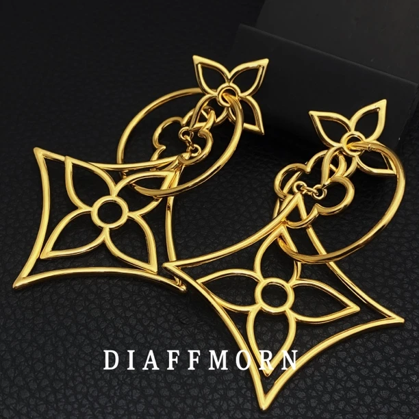 铜合金耳饰 YM《星芒扣》轻奢高级气质镂空几何耳环