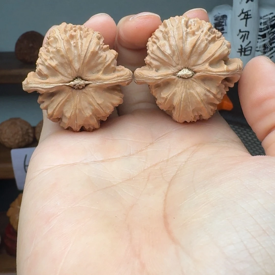 文玩核桃把件烤***！4110闷白