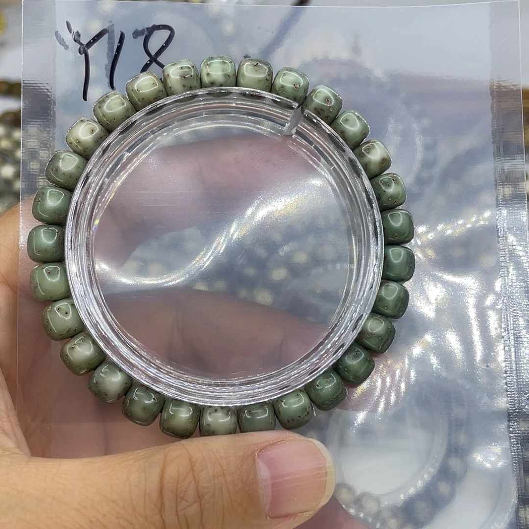 星月菩提手串Y18冰绿河臀8