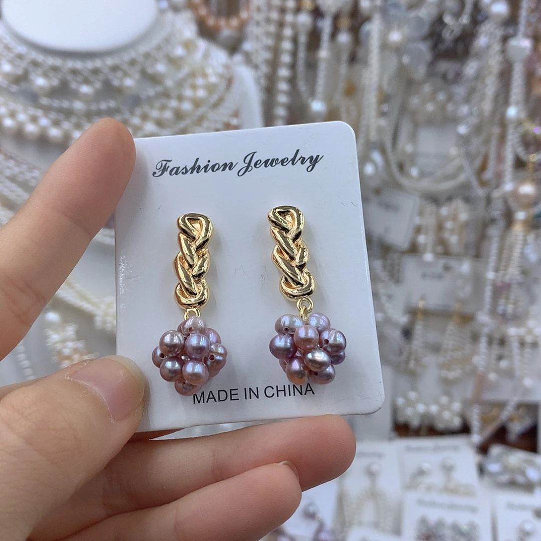 项链耳饰银S925镶嵌淡水珍珠