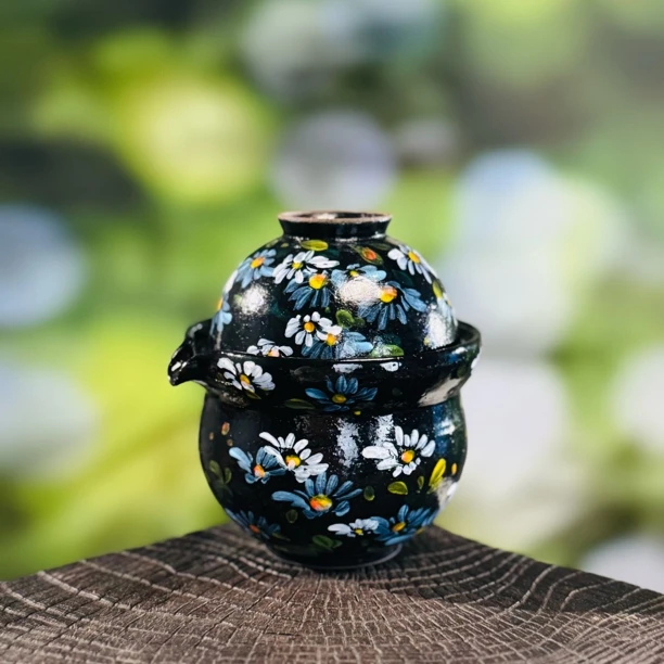同款油手工手绘画宝瓶一壶一杯