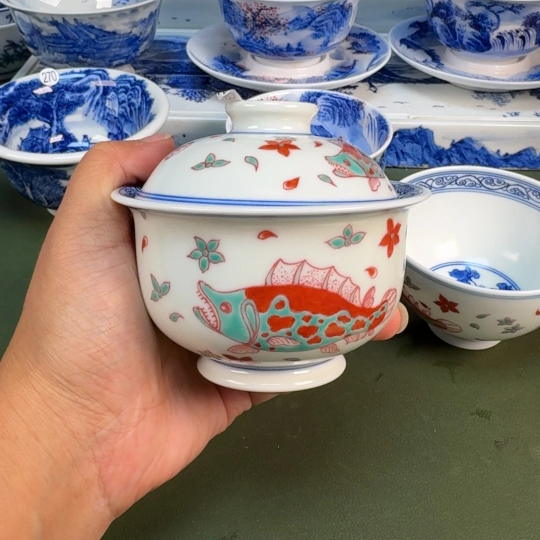 景德镇纯水绘绘茶具雨287
