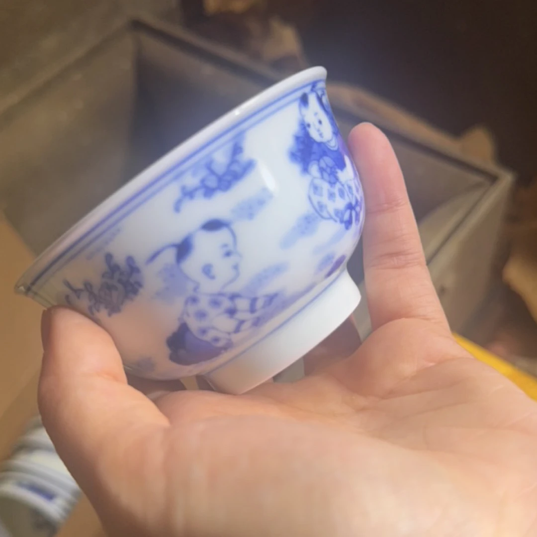 景德镇陶瓷寿桃杯