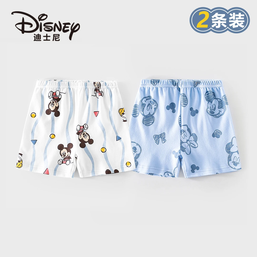 Disney/迪士尼儿童夏季裤子纯棉薄款五分裤夏天宝宝短裤宽松睡裤