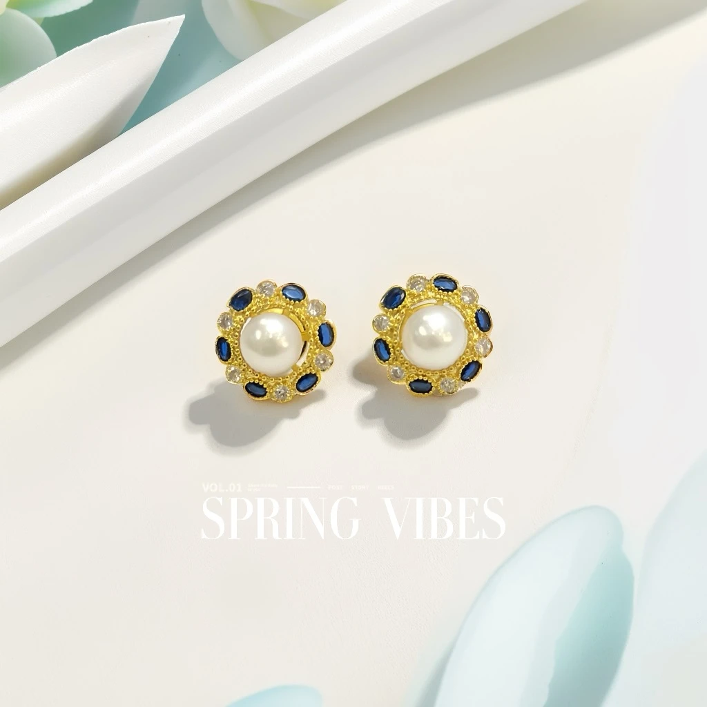 天然淡水珍珠耳饰- DSN设计师款高贵气质耳饰（1063）