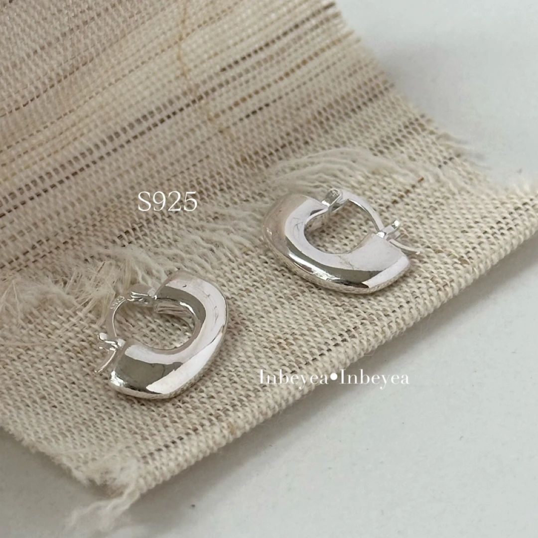 925银耳饰 u形耳扣 通体银9mm 37320