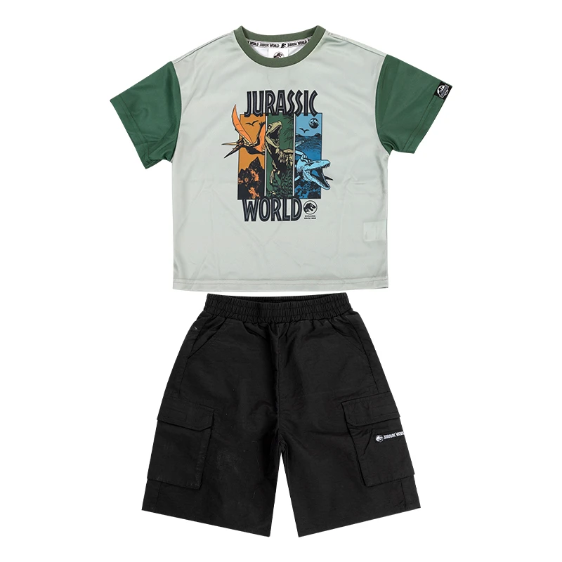 【侏罗纪】户外探险T恤套装 绿 140cm