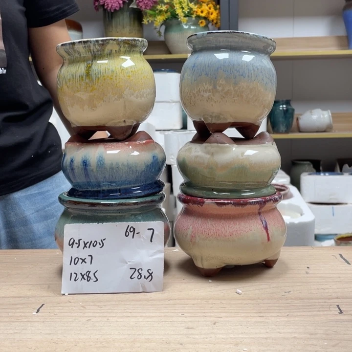 紫砂花盆多肉花盆微瑕7
