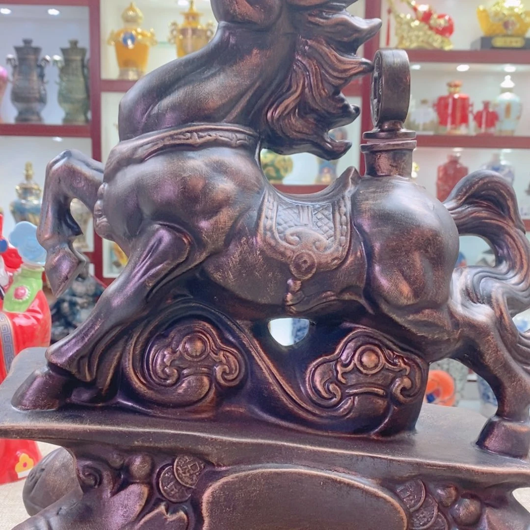 摆件陈*林景德镇垚晶陶瓷5斤仿古马