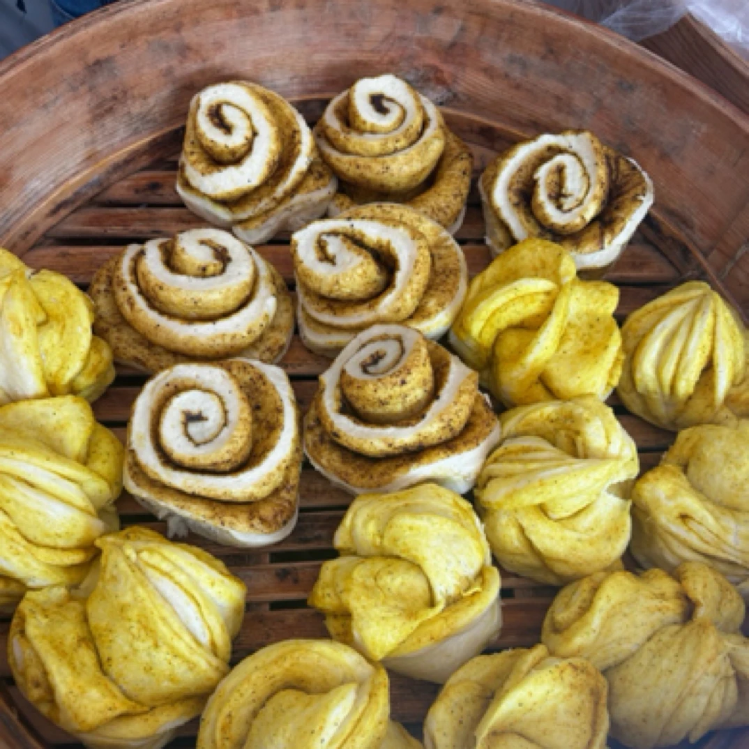 1毛钱5个原味花卷永登发面馍馍兰州次日达美食山货