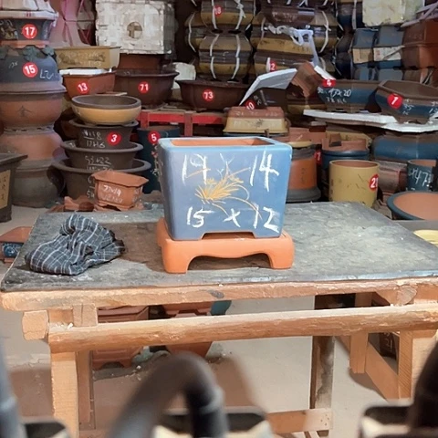 紫砂花盆四方盆一只