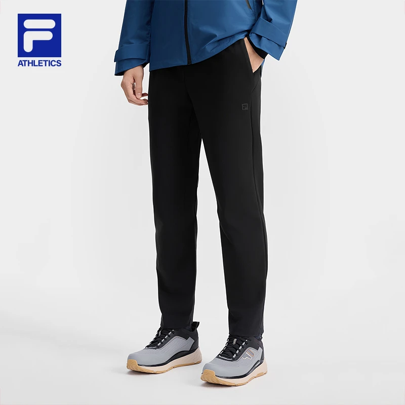FILA 斐乐官方男士针织长裤2025春季新款基础简约健身运动直筒裤