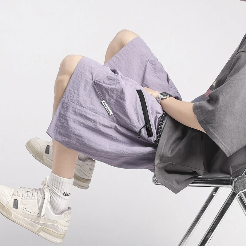 机能速干短裤男士夏季薄款美式潮牌外穿裤衩青少年宽松休闲五分裤