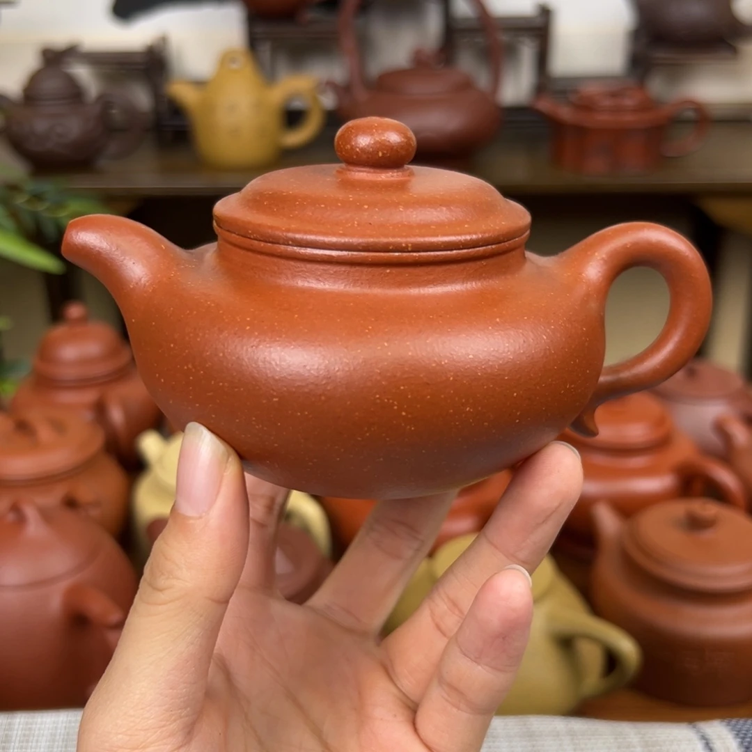 紫砂茶壶紫砂壶仿古壶红降坡200cc