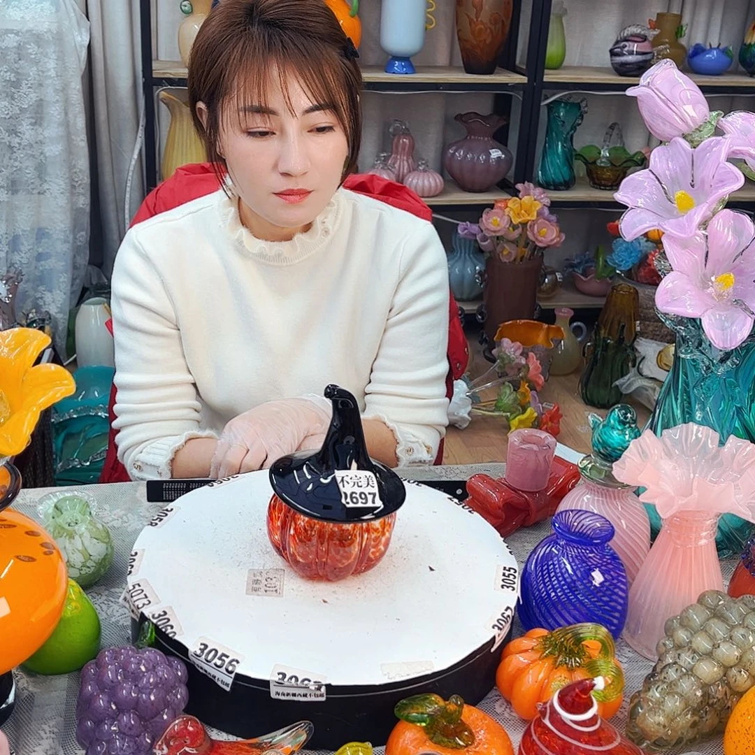 2697南瓜不完美福利家悦琉璃工艺品