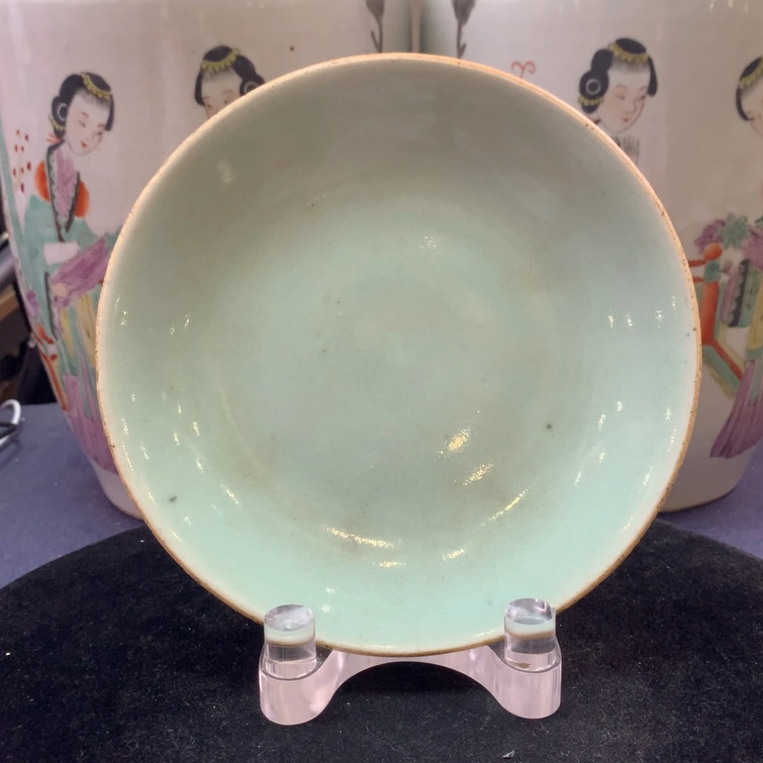 盘12769瓷器—豆青釉盘