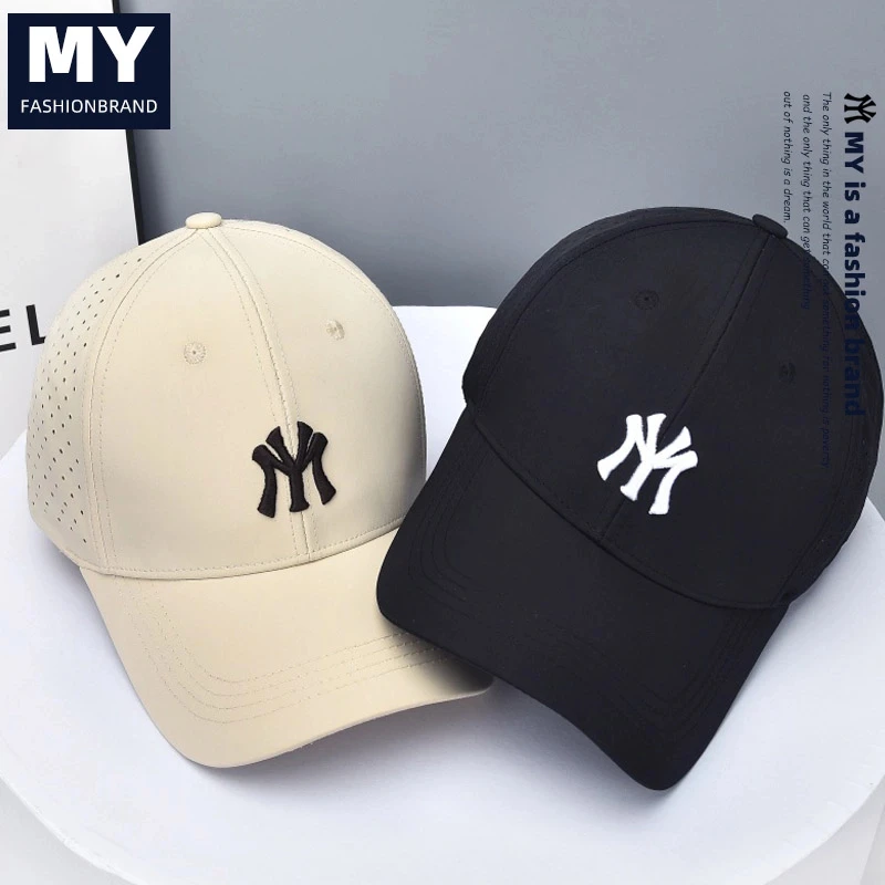 MY正品夏季速干打孔棒球帽男女同款情侣时尚遮阳防晒百搭棒球帽