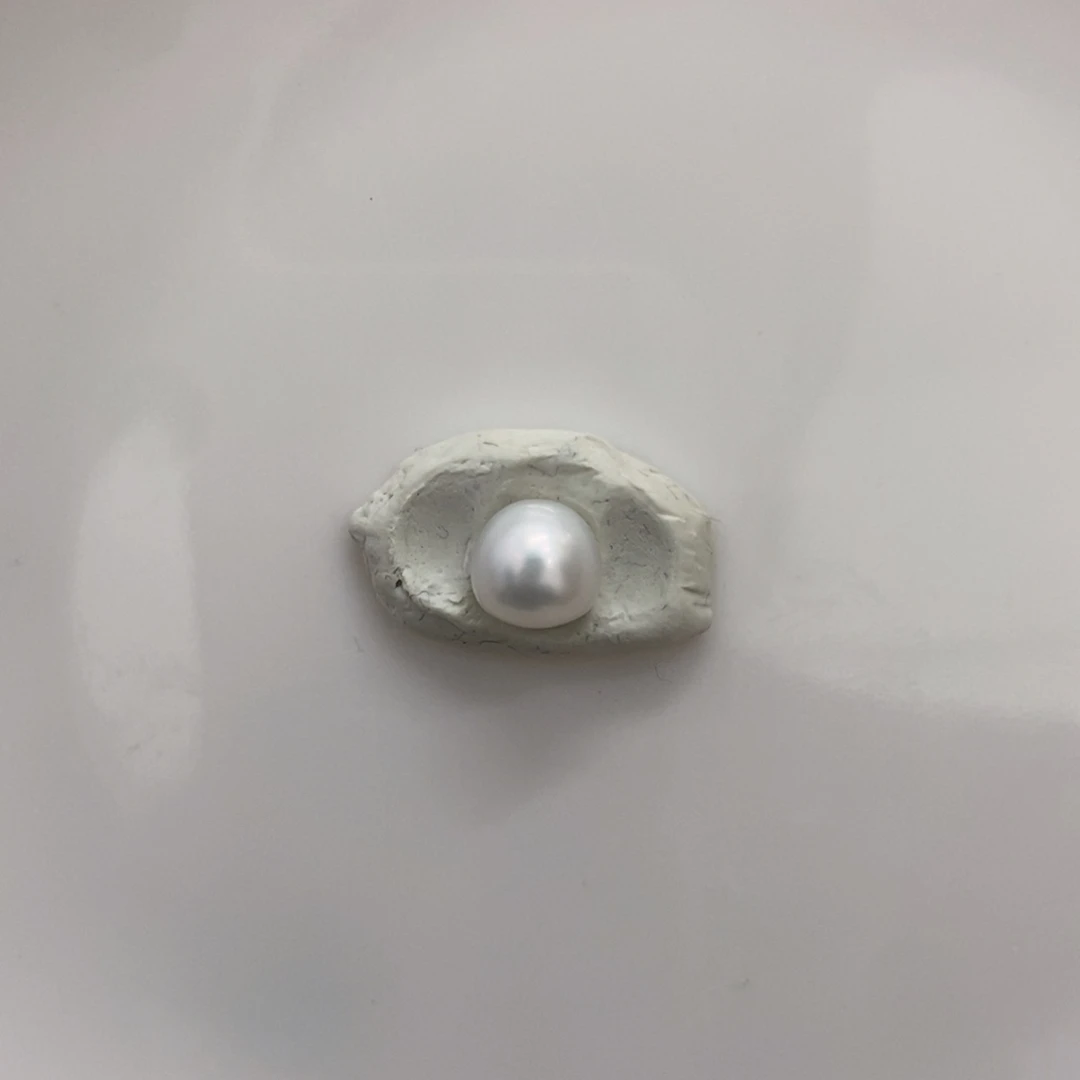 未镶嵌裸珠海水珍珠澳白银蓝光8.9mm