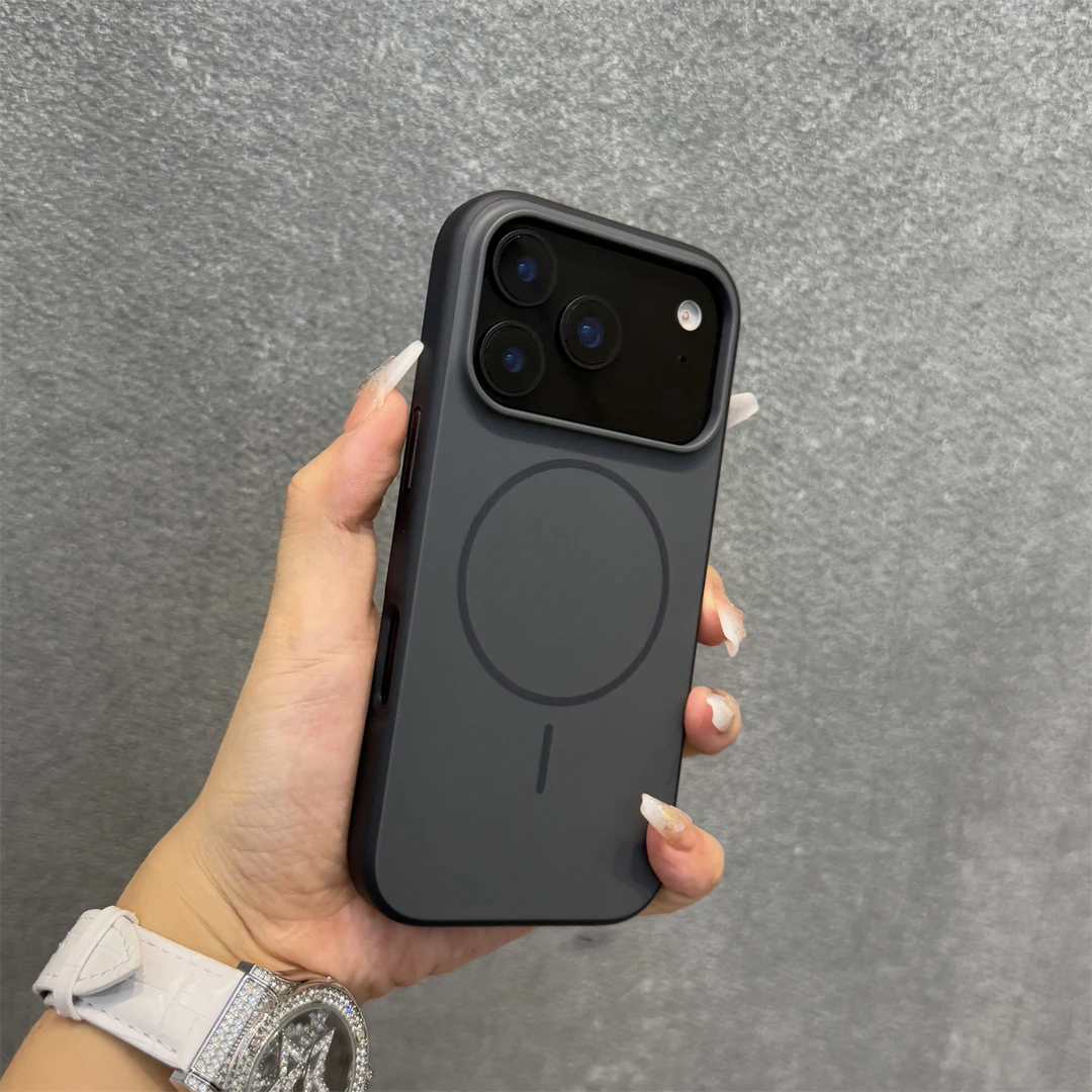 适用iPhone17pro手机壳新款双拼磁吸黑色防摔商务男高级感保护套
