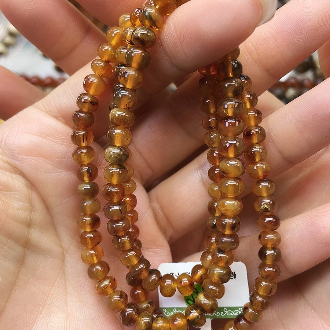 琥珀未镶嵌裸石抚顺琥珀6+108蜜蜡