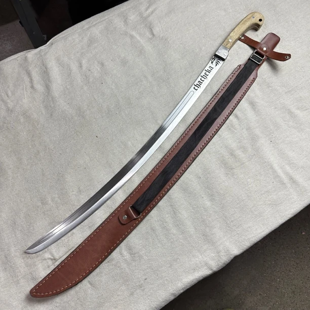 2294 龙泉昊天宝剑高猛钢恰克西手工锻打未开刃