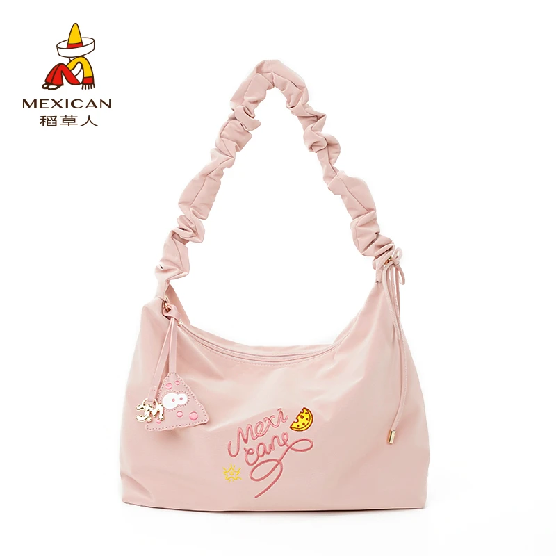 稻草人24秋冬新款时尚刺绣休闲通勤百搭女士大容量单肩斜挎包