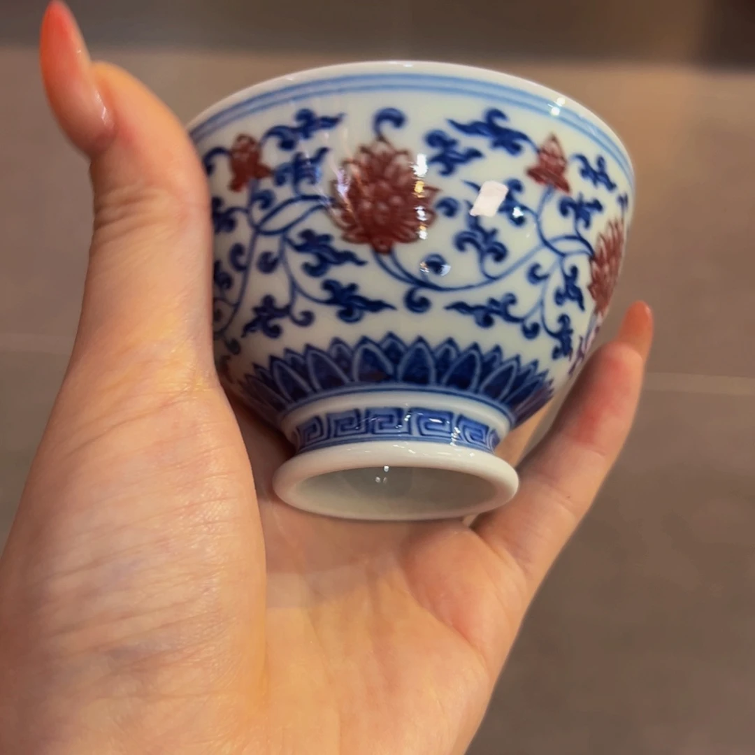 纯手工纯手绘釉里红