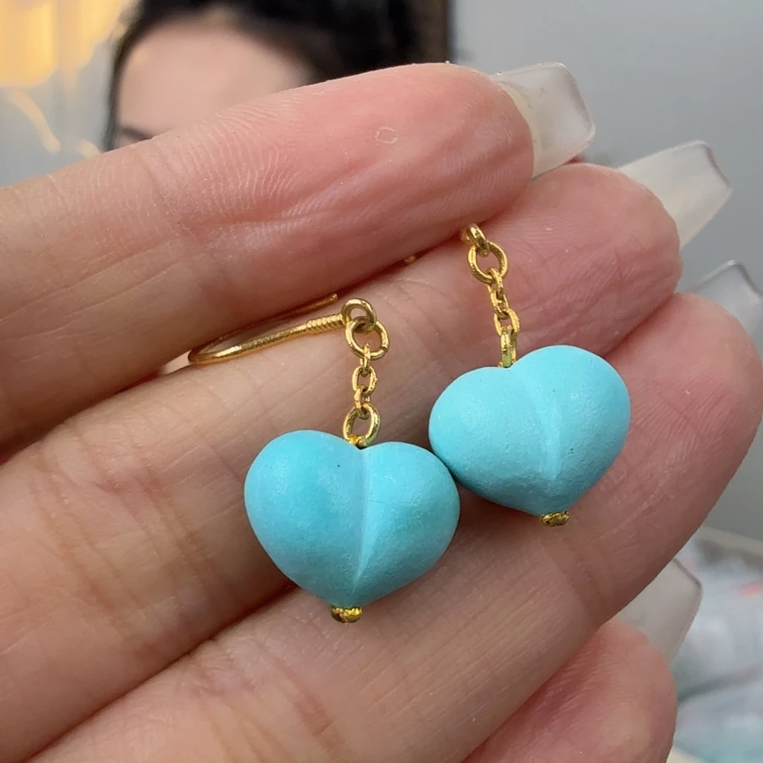 绿松石18K金镶嵌珠宝奇石