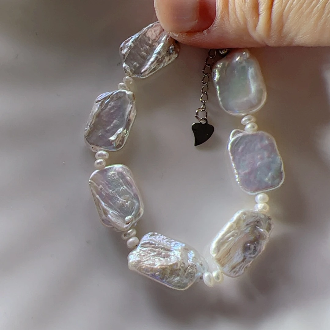 淡水珍珠手绳合金