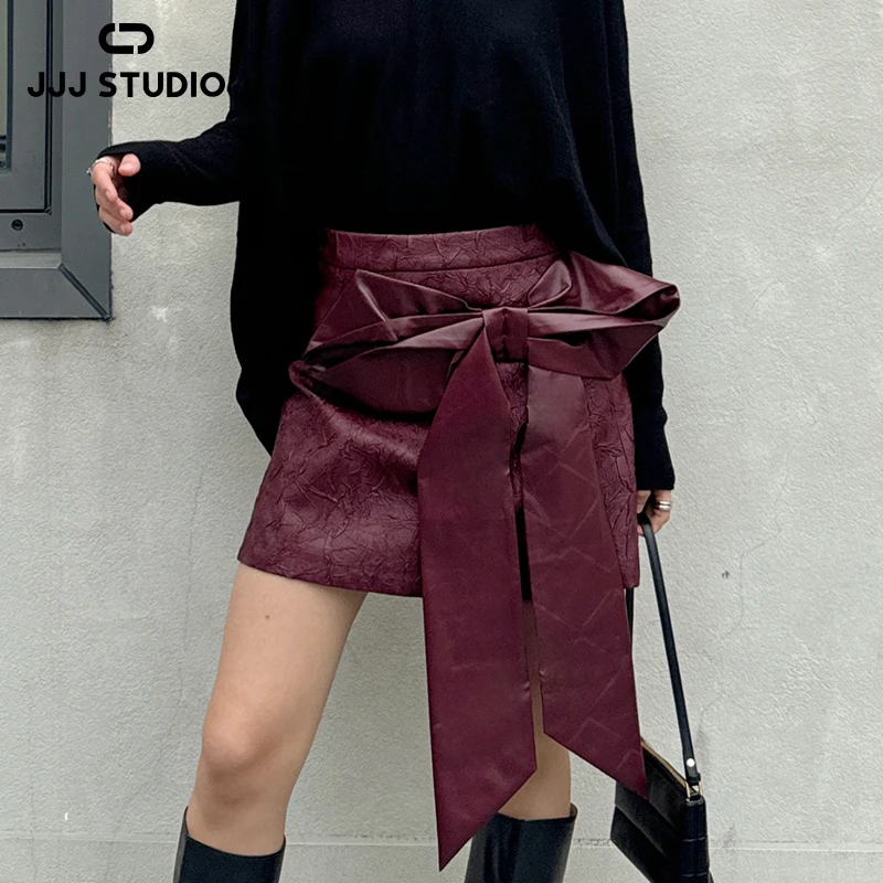 JJJ STUDIO酒红色半裙JLWFW3Q305