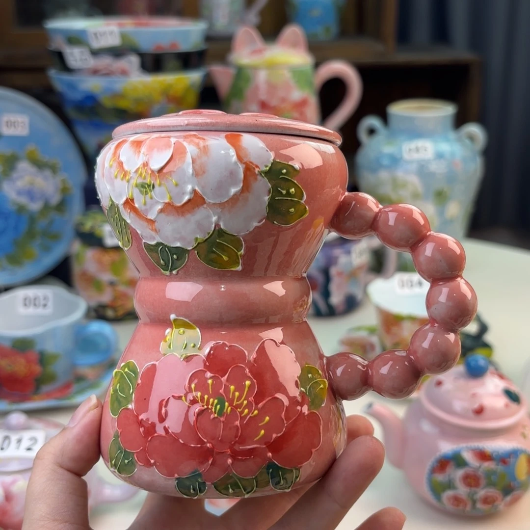 景德镇手绘高温釉下彩陶瓷茶具