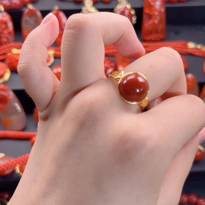 南红玛瑙南红银S925镶嵌