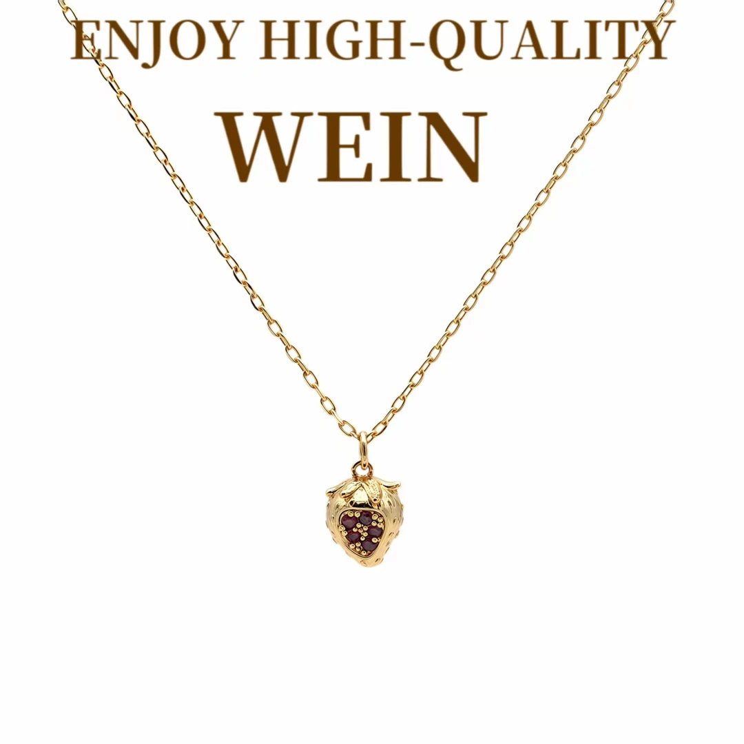 WEIN 铜合金项链 草莓金色水果合集简约精致优雅轻奢时尚百搭小众