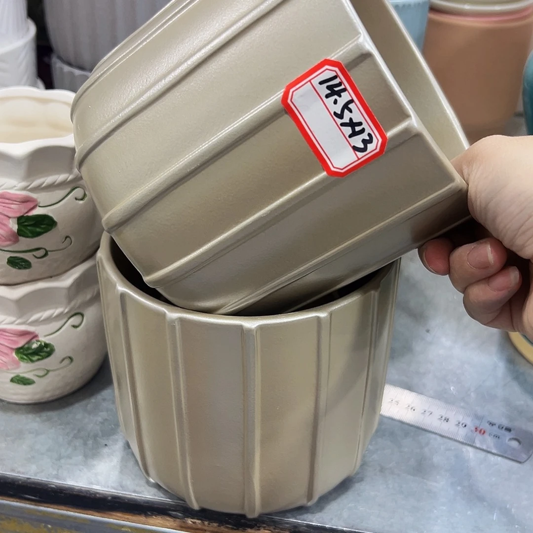 外贸尾单陶瓷花盆凑10米包邮