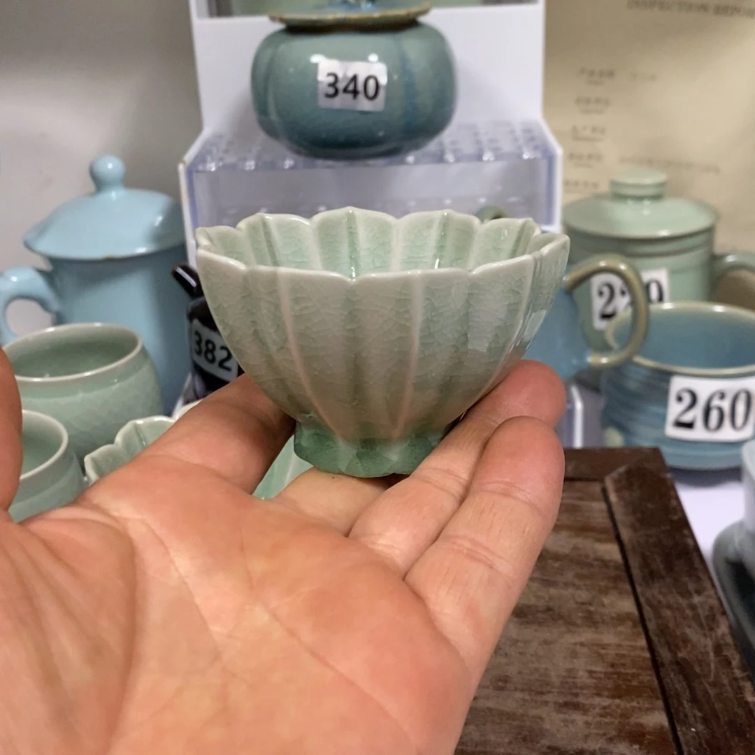 杯子原矿釉原产地汝瓷微瑕杯子