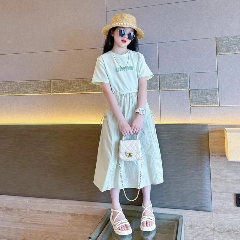 女童夏装2025韩版新款洋气夏天大童公主连衣裙儿童女孩夏季裙子潮