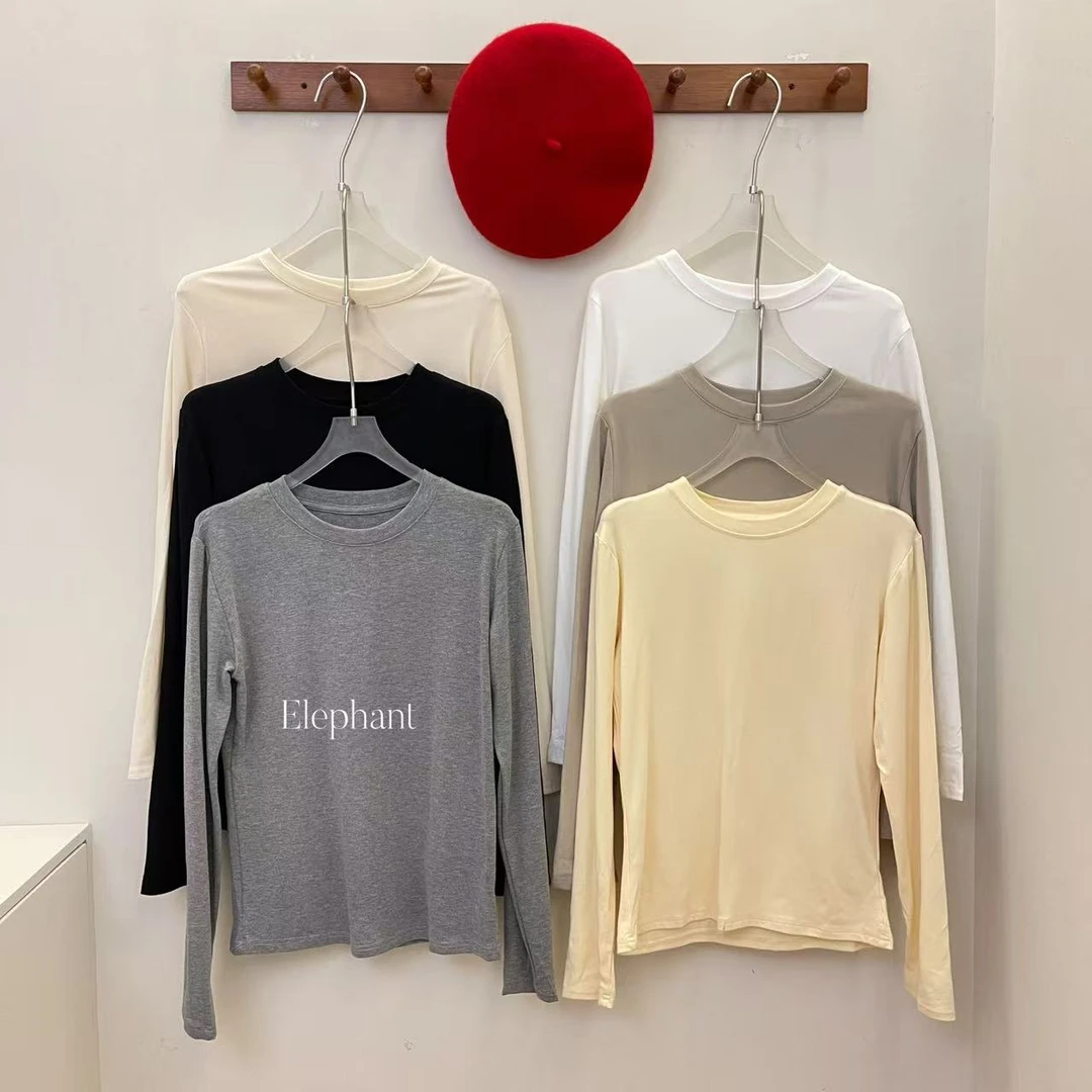 米满满-Elephant（ 20263#福）基础款圆领净版打底上衣