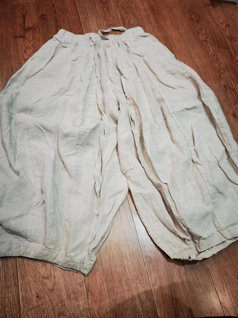 麻苏苏原创  文艺复古个性亚麻蜜瓜绿