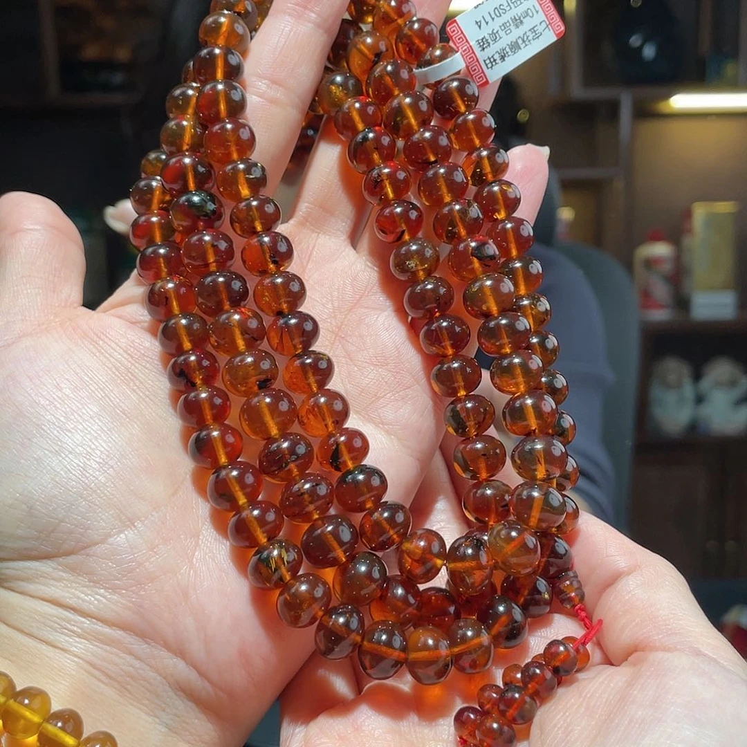 琥珀颈饰未镶嵌10m血珀